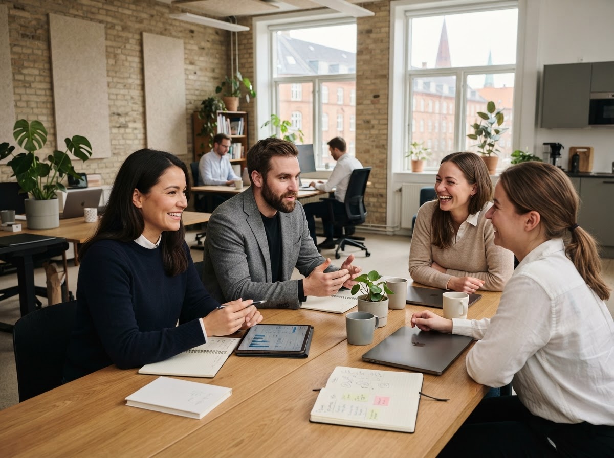 Vækstelance team der arbejder med risikostyring og dataanalyse